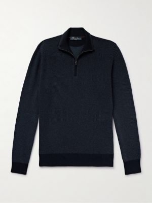 Roadster Striped Cashmere Half-Zip Sweater Roadster Striped Cashmere Half-Zip Sweater