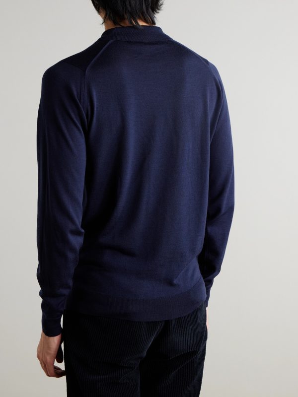 Belper Slim-Fit Merino Wool Polo Shirt - BK Belper Slim-Fit Merino Wool Polo Shirt - BK