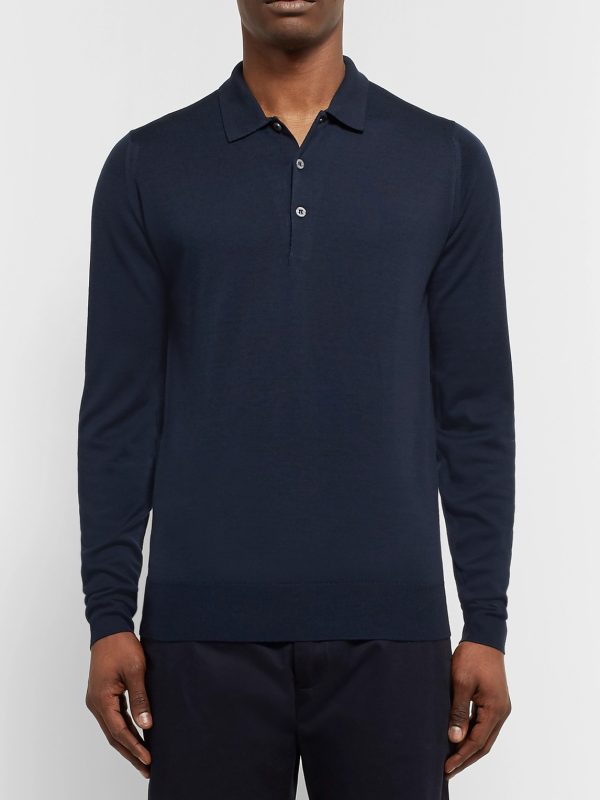 Belper Slim-Fit Merino Wool Polo Shirt - FR Belper Slim-Fit Merino Wool Polo Shirt - FR