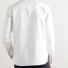 Auguste Grandad-Collar Cotton Oxford Shirt - BK