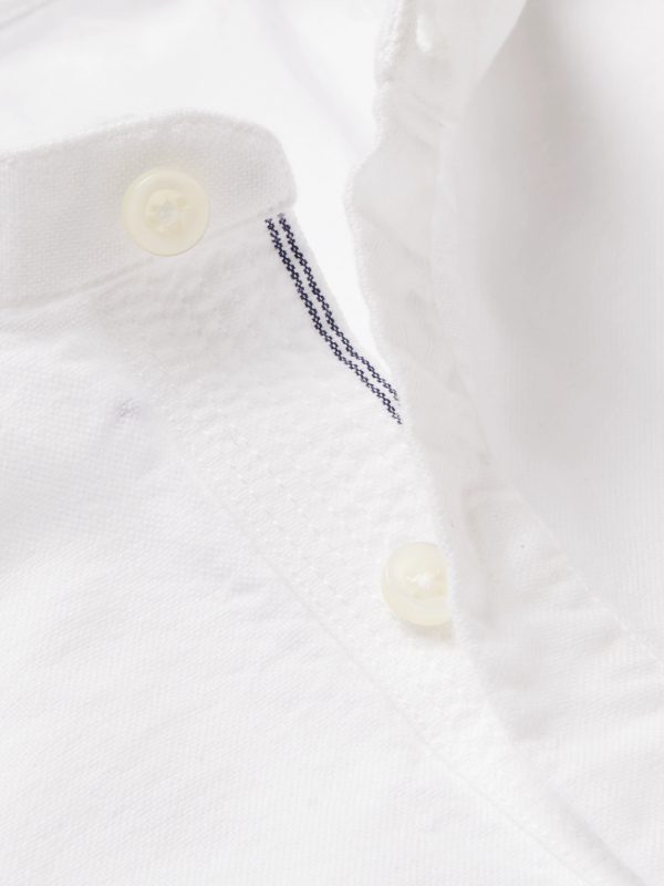 Auguste Grandad-Collar Cotton Oxford Shirt - CU