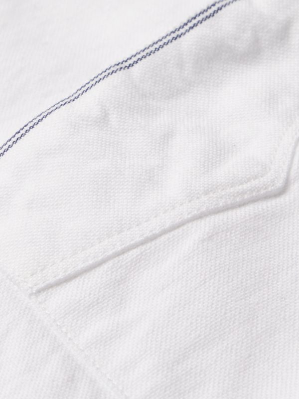 Auguste Grandad-Collar Cotton Oxford Shirt - E1