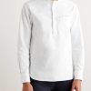 Auguste Grandad-Collar Cotton Oxford Shirt - FR