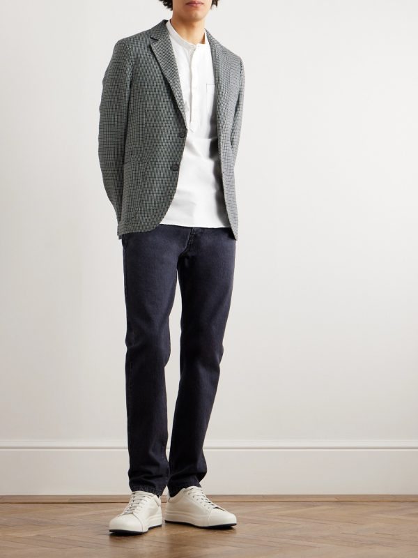 Auguste Grandad-Collar Cotton Oxford Shirt - OU