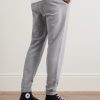 Tapered Brushed Loopback Cotton-Jersey Sweatpants - BK