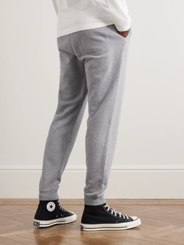 Tapered Brushed Loopback Cotton-Jersey Sweatpants - BK
