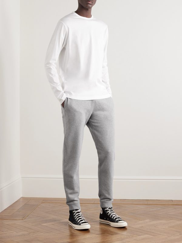 Tapered Brushed Loopback Cotton-Jersey Sweatpants - OU