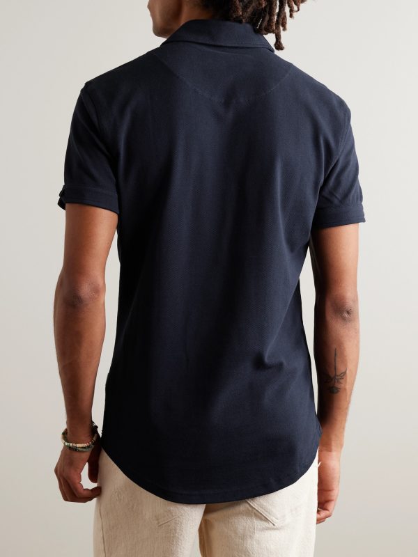 Sebastian Slim-Fit Cotton-Piqué Polo Shirt - BK Sebastian Slim-Fit Cotton-Piqué Polo Shirt - BK