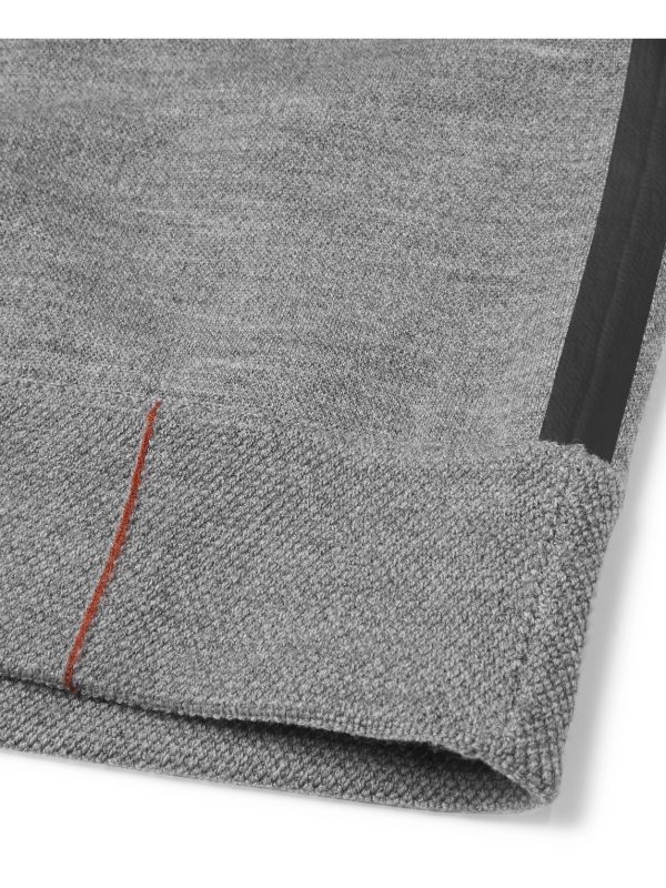 Mélange Virgin Wool-Blend Zip-Up Hoodie - E1 Mélange Virgin Wool-Blend Zip-Up Hoodie - E1