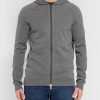 Mélange Virgin Wool-Blend Zip-Up Hoodie - FR Mélange Virgin Wool-Blend Zip-Up Hoodie - FR