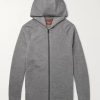 Mélange Virgin Wool-Blend Zip-Up Hoodie Mélange Virgin Wool-Blend Zip-Up Hoodie