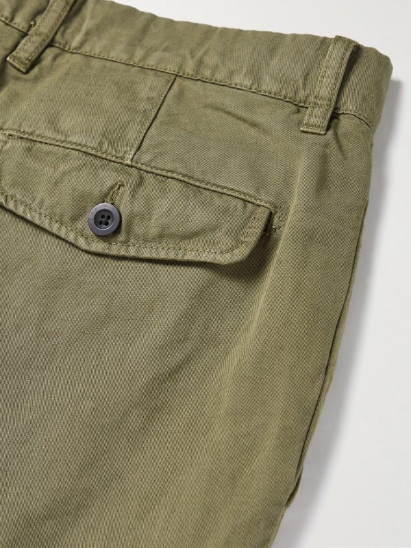 Cotton and Linen-Blend Twill Chinos - CU Cotton and Linen-Blend Twill Chinos - CU