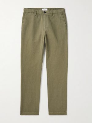 Cotton and Linen-Blend Twill Chinos Cotton and Linen-Blend Twill Chinos