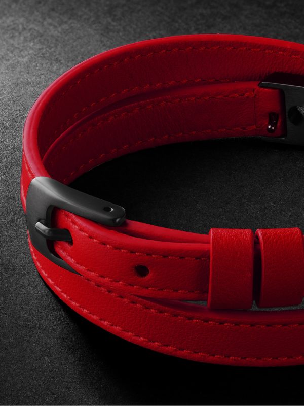 My Move Blackened Titanium, Diamond and Leather Bracelet - BK My Move Blackened Titanium, Diamond and Leather Bracelet - BK