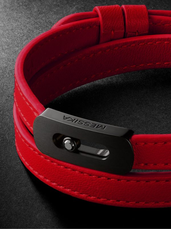 My Move Blackened Titanium, Diamond and Leather Bracelet - CU My Move Blackened Titanium, Diamond and Leather Bracelet - CU