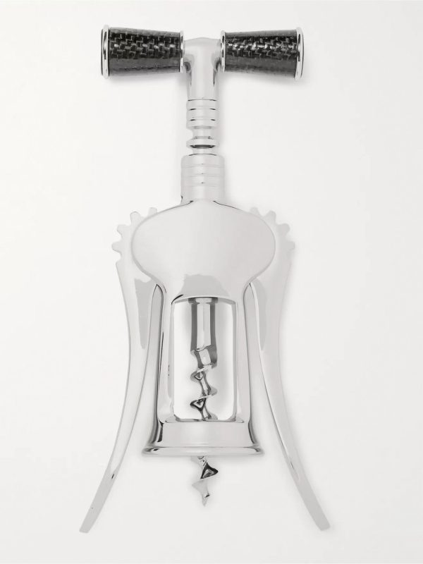 Chrome-Plated, Stainless Steel and Carbon Fibre Corkscrew - BK Chrome-Plated, Stainless Steel and Carbon Fibre Corkscrew - BK