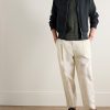 Textured Cotton and Linen-Blend Bomber Jacket - OU Textured Cotton and Linen-Blend Bomber Jacket - OU