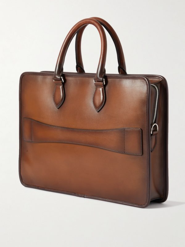 Un Jour Scritto Venezia Leather Briefcase - BK Un Jour Scritto Venezia Leather Briefcase - BK