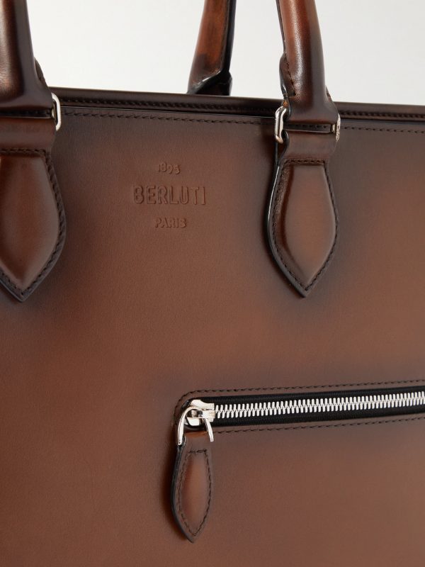 Un Jour Scritto Venezia Leather Briefcase - CU Un Jour Scritto Venezia Leather Briefcase - CU