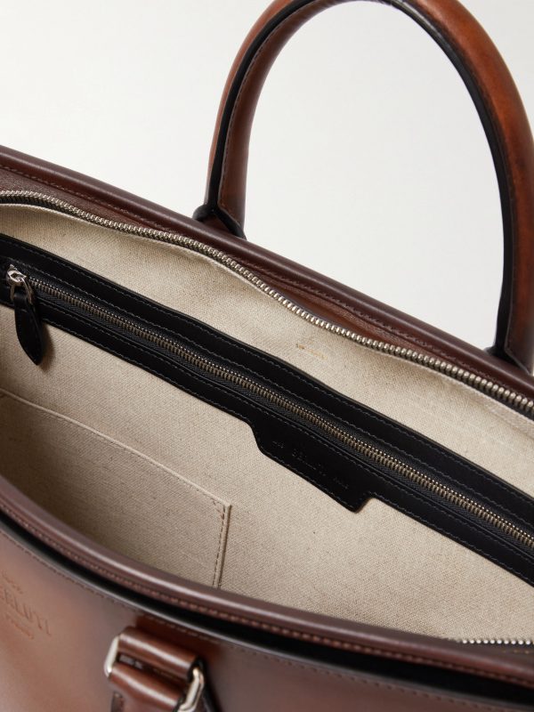 Un Jour Scritto Venezia Leather Briefcase - E1 Un Jour Scritto Venezia Leather Briefcase - E1
