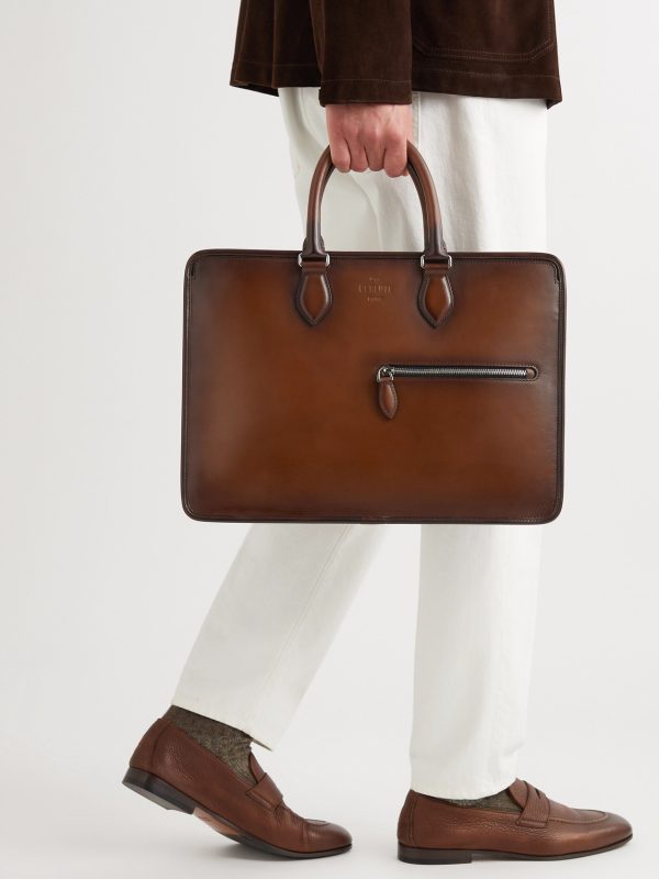 Un Jour Scritto Venezia Leather Briefcase - OU Un Jour Scritto Venezia Leather Briefcase - OU