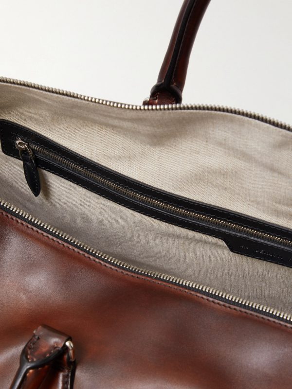 Jour Off Scritto Venezia Leather Duffle Bag - E1 Jour Off Scritto Venezia Leather Duffle Bag - E1