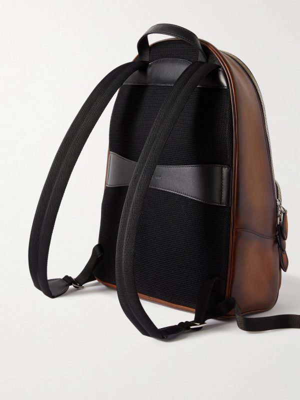 Time Off Scritto Venezia Leather Backpack - BK Time Off Scritto Venezia Leather Backpack - BK