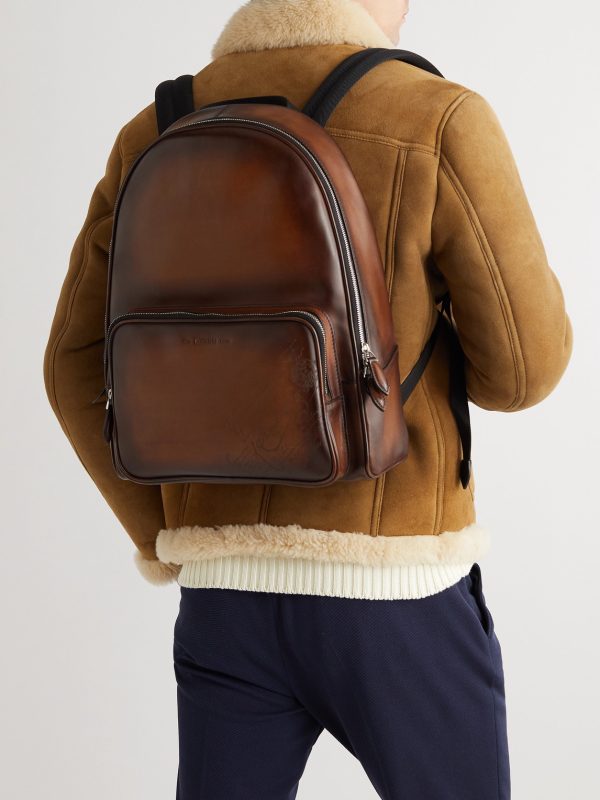 Time Off Scritto Venezia Leather Backpack - OU Time Off Scritto Venezia Leather Backpack - OU