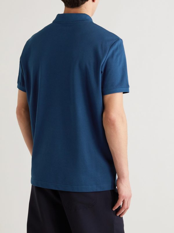 Logo-Embroidered Cotton-Piqué Polo Shirt - BK Logo-Embroidered Cotton-Piqué Polo Shirt - BK