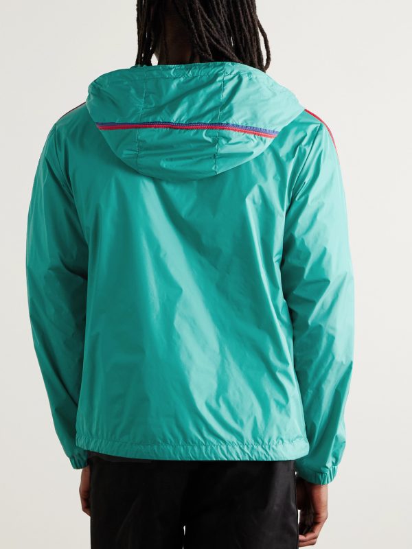 Hattab Logo-Appliquéd Shell Hooded Jacket - BK
