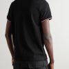 Logo-Appliquéd Striped Cotton-Piqué Polo Shirt - BK Logo-Appliquéd Striped Cotton-Piqué Polo Shirt - BK