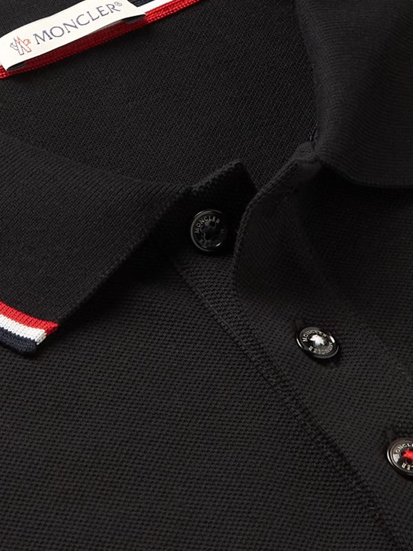 Logo-Appliquéd Striped Cotton-Piqué Polo Shirt - CU Logo-Appliquéd Striped Cotton-Piqué Polo Shirt - CU