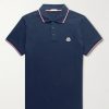 Logo-Appliquéd Striped Cotton-Piqué Polo Shirt Logo-Appliquéd Striped Cotton-Piqué Polo Shirt