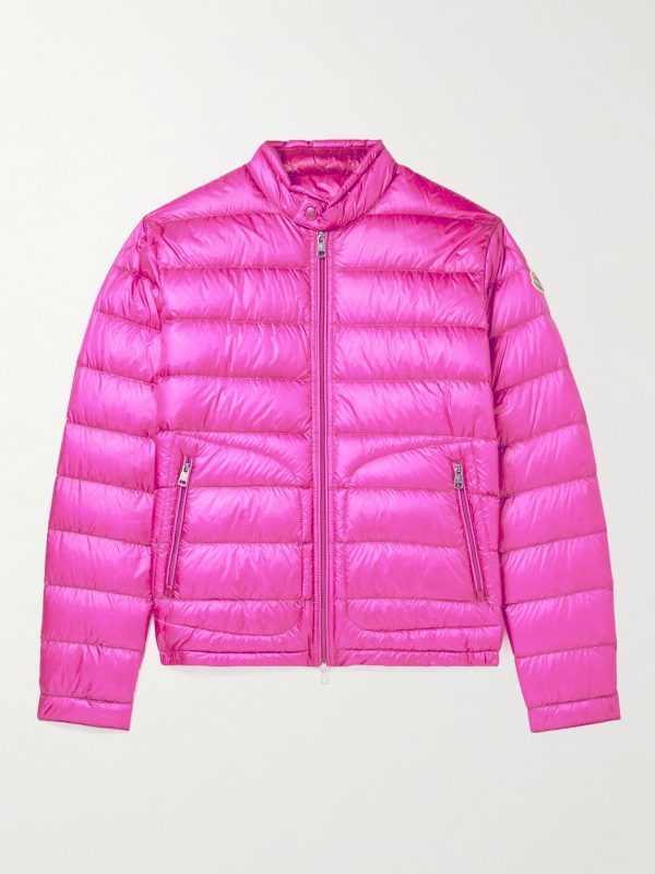 Acorus Logo-Appliquéd Quilted Glossed-Shell Down Jacket Acorus Logo-Appliquéd Quilted Glossed-Shell Down Jacket