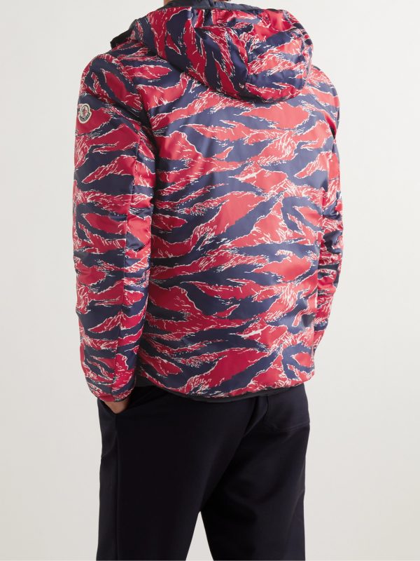 Bressay Reversible Printed Shell Hooded Down Jacket - BK