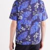 Camp-Collar Logo-Appliquéd Printed Cotton-Poplin Shirt - BK