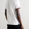 Logo-Appliquéd Striped Cotton-Piqué Polo Shirt - BK