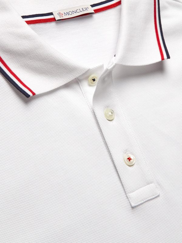Logo-Appliquéd Striped Cotton-Piqué Polo Shirt - CU