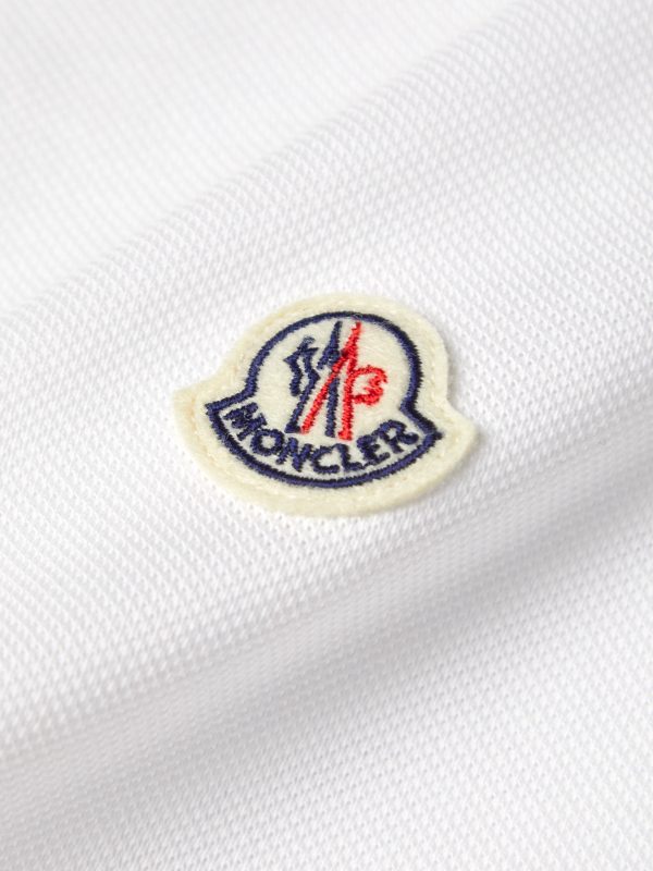 Logo-Appliquéd Striped Cotton-Piqué Polo Shirt - E1
