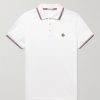 Logo-Appliquéd Striped Cotton-Piqué Polo Shirt