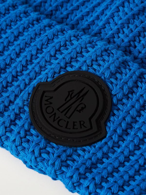 Logo-Appliquéd Ribbed Cotton Beanie - CU