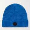Logo-Appliquéd Ribbed Cotton Beanie