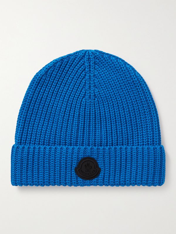 Logo-Appliquéd Ribbed Cotton Beanie