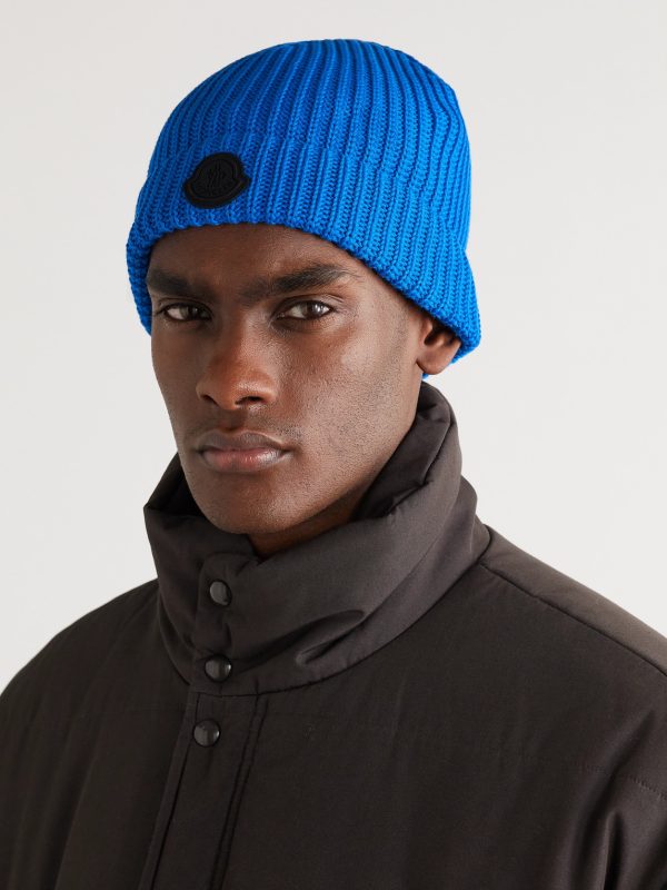 Logo-Appliquéd Ribbed Cotton Beanie - OU