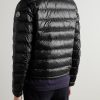 Acorus Logo-Appliquéd Quilted Glossed-Shell Down Jacket - BK