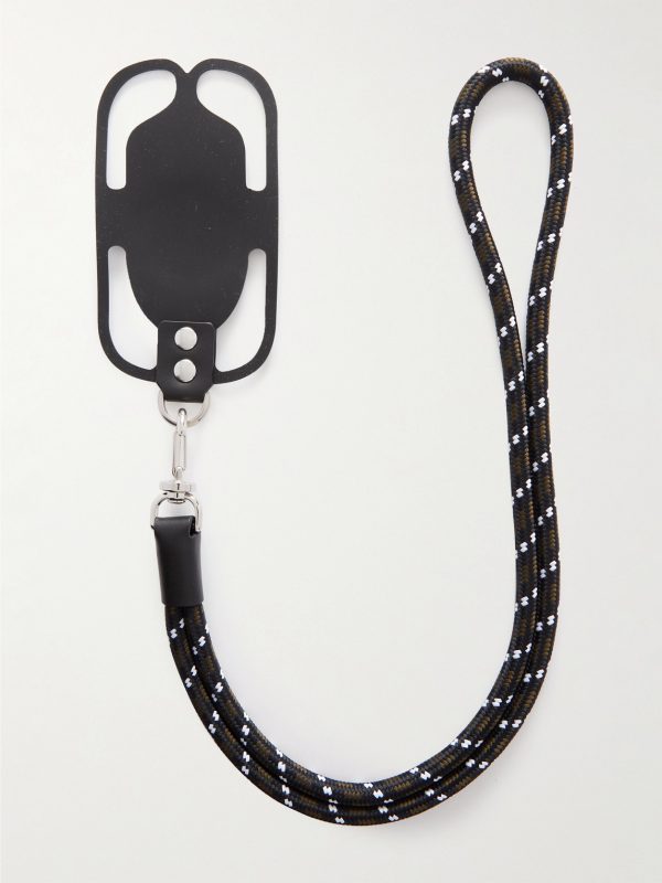 Logo-Appliquéd PVC iPhone 13 Case with Lanyard - BK Logo-Appliquéd PVC iPhone 13 Case with Lanyard - BK