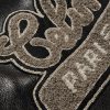 Teddy Oversized Logo-Appliquéd Leather Bomber Jacket - E1 Teddy Oversized Logo-Appliquéd Leather Bomber Jacket - E1