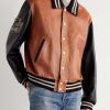 Teddy Oversized Logo-Appliquéd Leather Bomber Jacket - FR Teddy Oversized Logo-Appliquéd Leather Bomber Jacket - FR