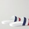 Basile Logo-Embossed Striped Rubber Slides - BK