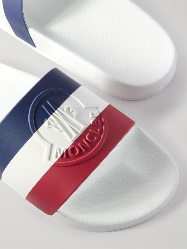 Basile Logo-Embossed Striped Rubber Slides - CU